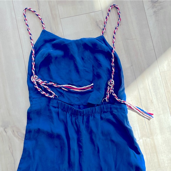 PAPER LONDON - NWT- Blue nautical jumpsuit size S/M open back - Picture 4 of 10